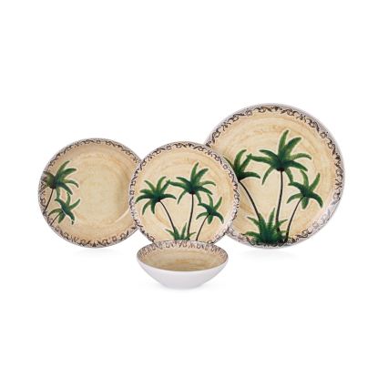 Zestaw obiadowy 24 szt. wielobarwny/ceramika