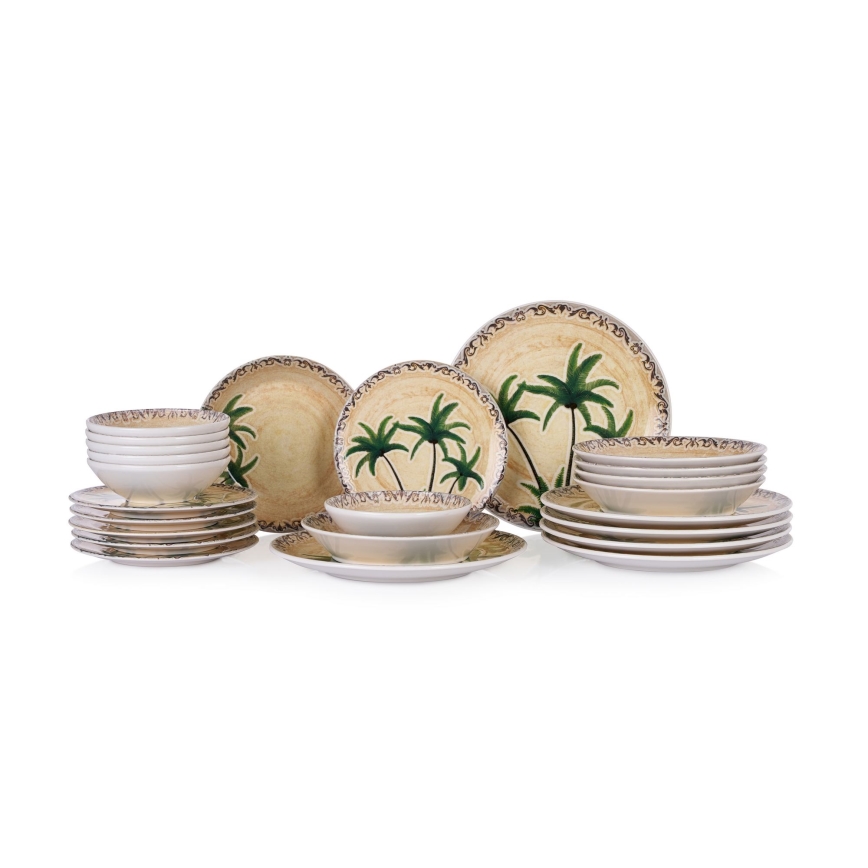 Zestaw obiadowy 24 szt. wielobarwny/ceramika