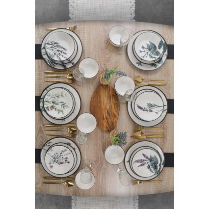 Zestaw obiadowy 24 szt. wielobarwny/kamionka