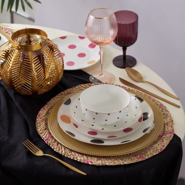 Zestaw obiadowy 24 szt. wielobarwny/porcelana