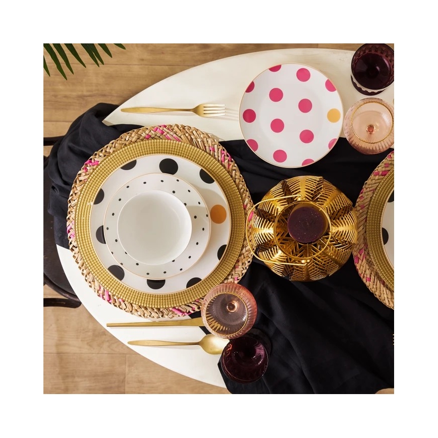 Zestaw obiadowy 24 szt. wielobarwny/porcelana