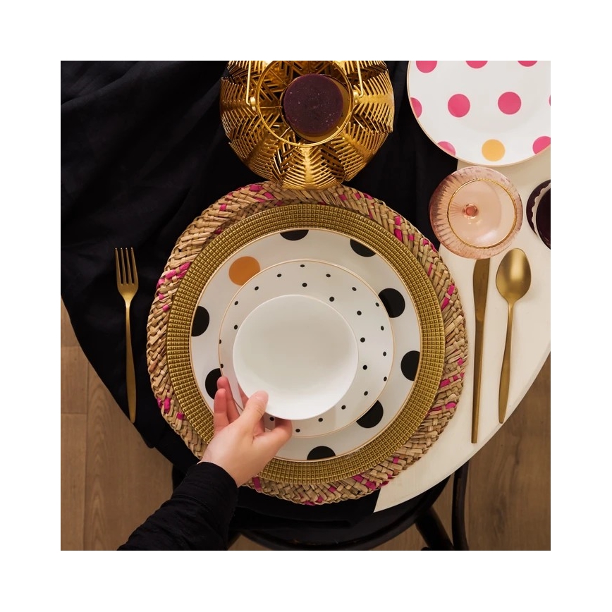 Zestaw obiadowy 24 szt. wielobarwny/porcelana