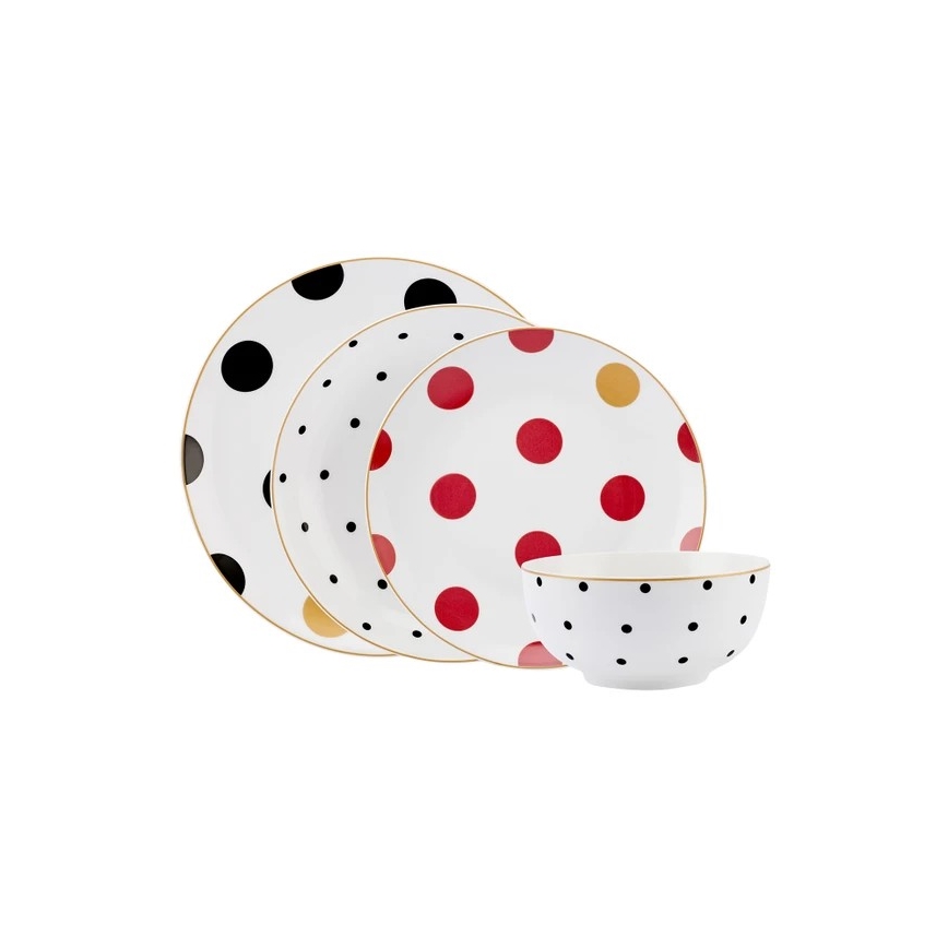 Zestaw obiadowy 24 szt. wielobarwny/porcelana