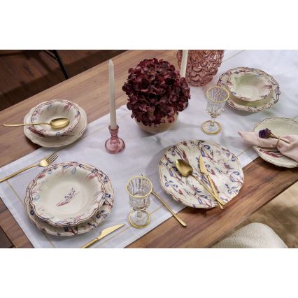 Zestaw obiadowy 24 szt. wielobarwny/porcelana