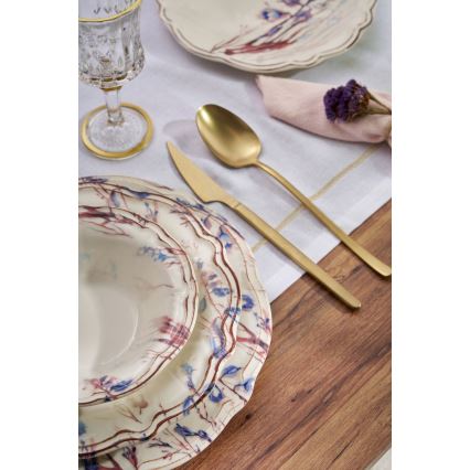 Zestaw obiadowy 24 szt. wielobarwny/porcelana