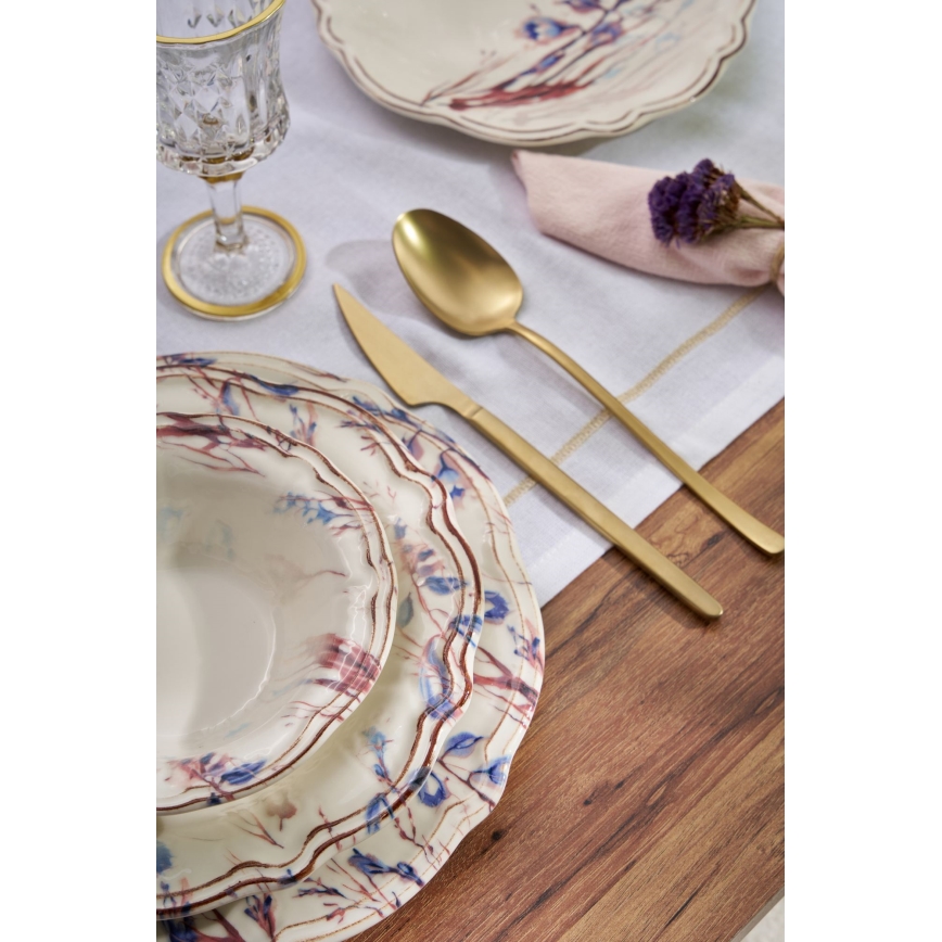 Zestaw obiadowy 24 szt. wielobarwny/porcelana