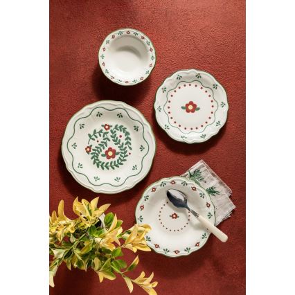 Zestaw obiadowy 24 szt. wielobarwny/porcelana