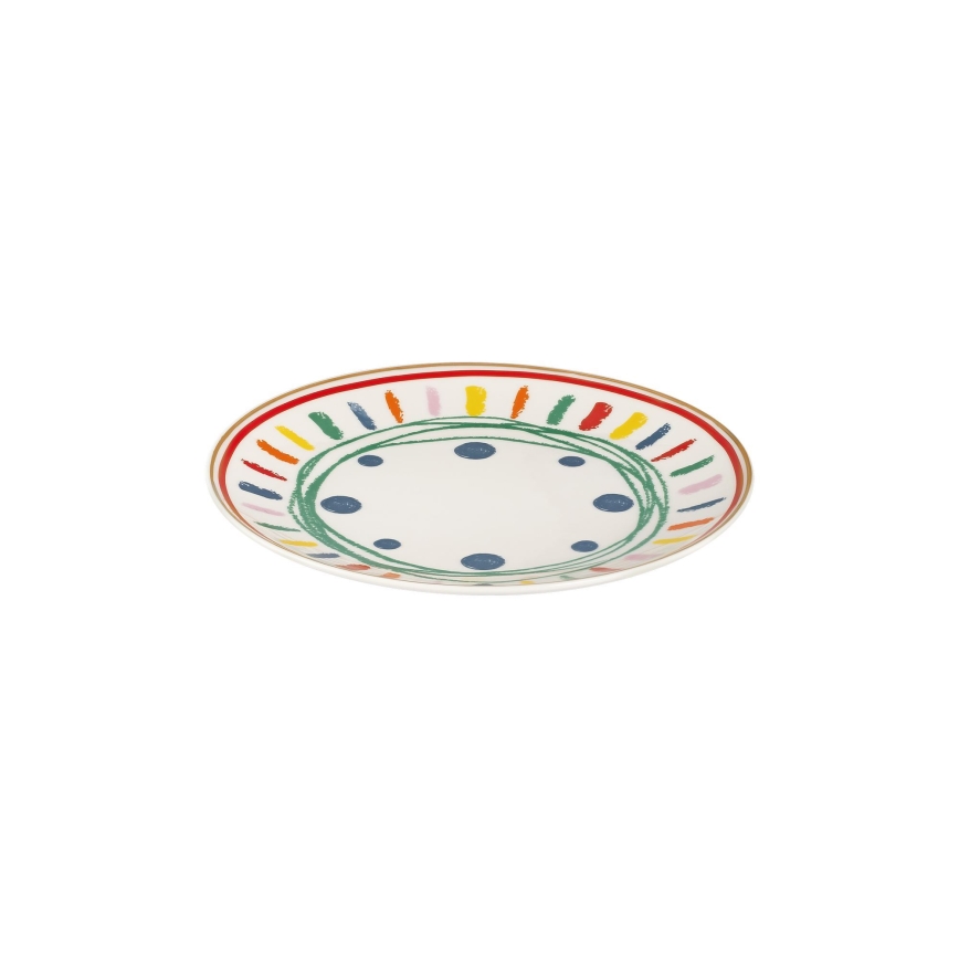 Zestaw obiadowy 24 szt. wielobarwny/porcelana