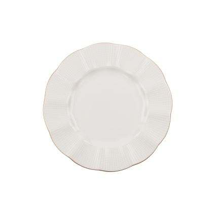 Zestaw obiadowy 24‑częściowy, biały/złoty, porcelana