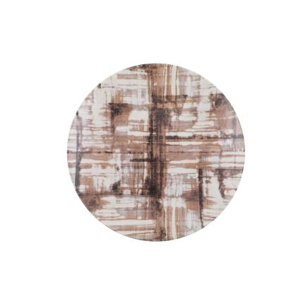 Zestaw obiadowy 24‑częściowy, brązowo‑biały, porcelana