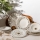 Zestaw obiadowy 24‑częściowy, wielobarwny, porcelana
