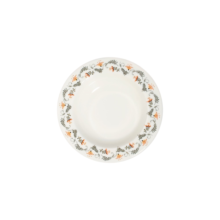 Zestaw obiadowy 24‑częściowy, wielobarwny, porcelana