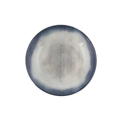 Zestaw obiadowy 26 elementów — niebieski/brązowy, porcelana