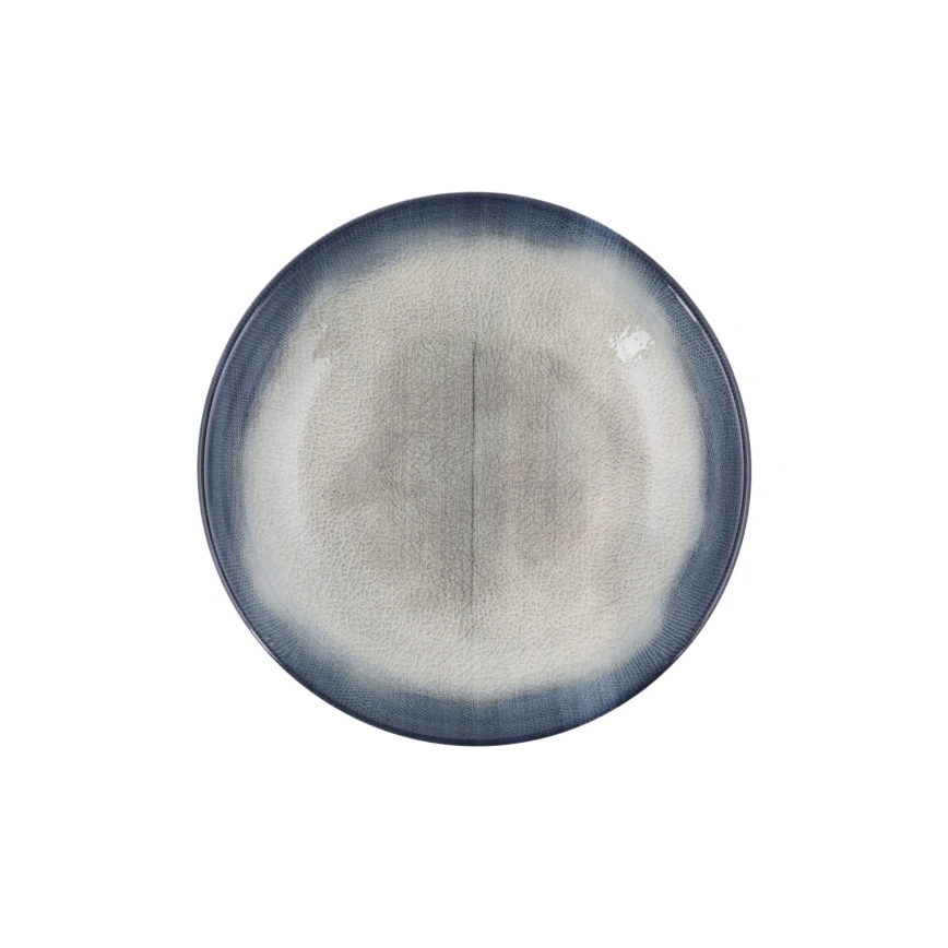 Zestaw obiadowy 26 elementów — niebieski/brązowy, porcelana