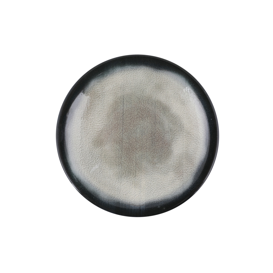 Zestaw obiadowy 26 elementów — niebieski/brązowy, porcelana