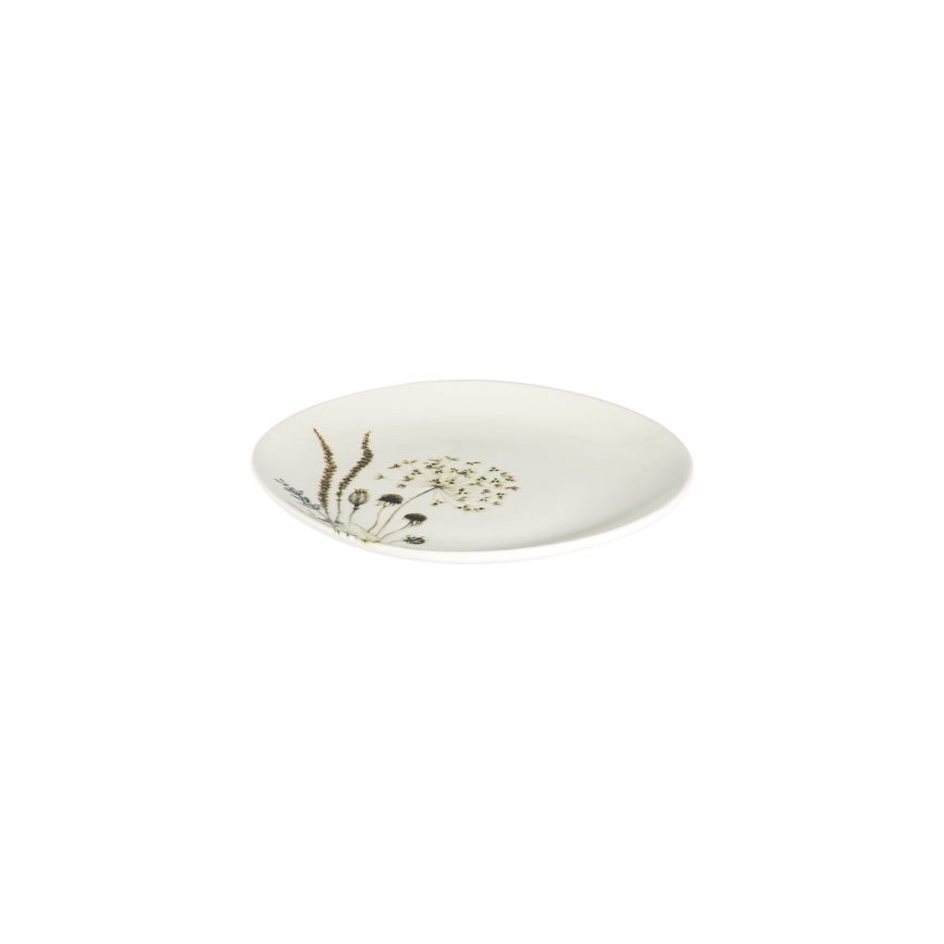 Zestaw obiadowy 27-częściowy, biały/brązowy, porcelana