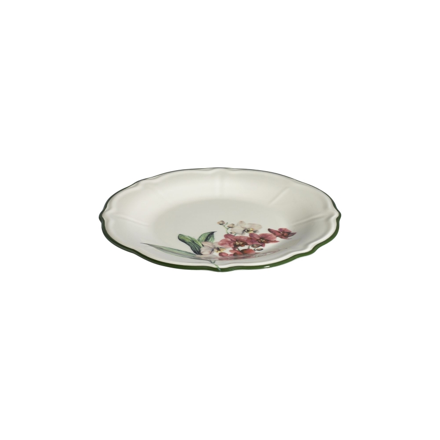Zestaw obiadowy 27 szt. różowy/biały/porcelana