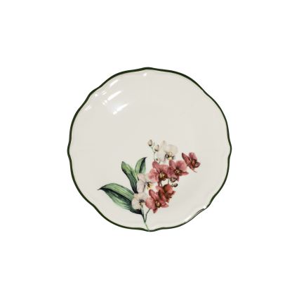 Zestaw obiadowy 27 szt. różowy/biały/porcelana