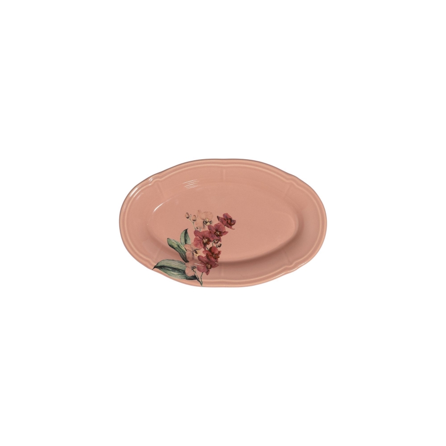 Zestaw obiadowy 27 szt. różowy/biały/porcelana