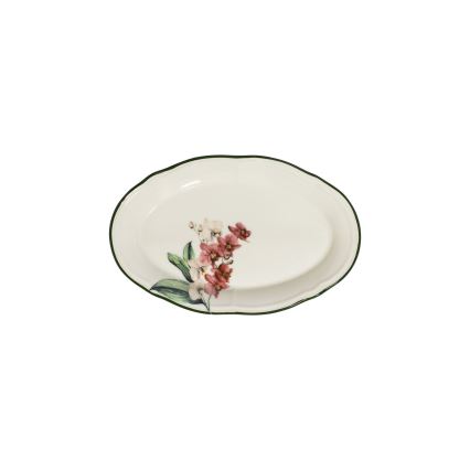 Zestaw obiadowy 27 szt. różowy/biały/porcelana