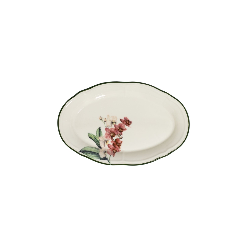 Zestaw obiadowy 27 szt. różowy/biały/porcelana