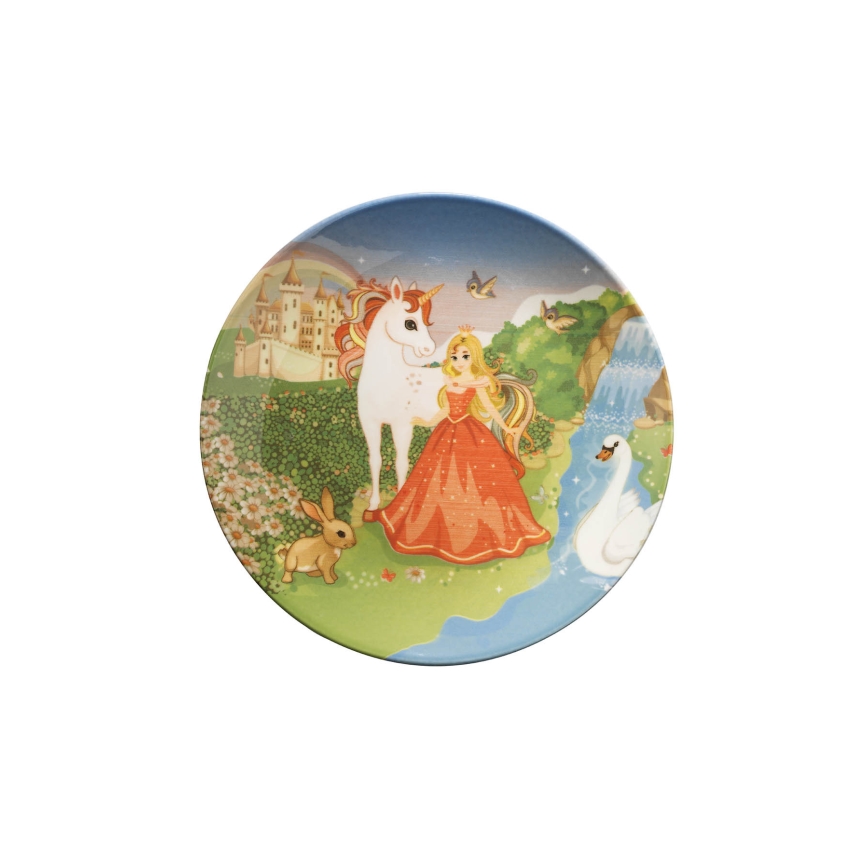 Zestaw obiadowy 3 szt. wielobarwny/wykonany z delikatnej kamionki