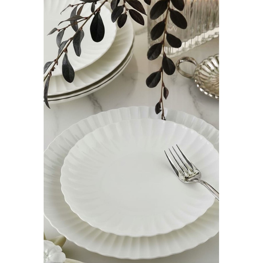 Zestaw obiadowy 52 szt. biały/porcelana