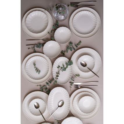 Zestaw obiadowy 52 szt. biały/porcelana