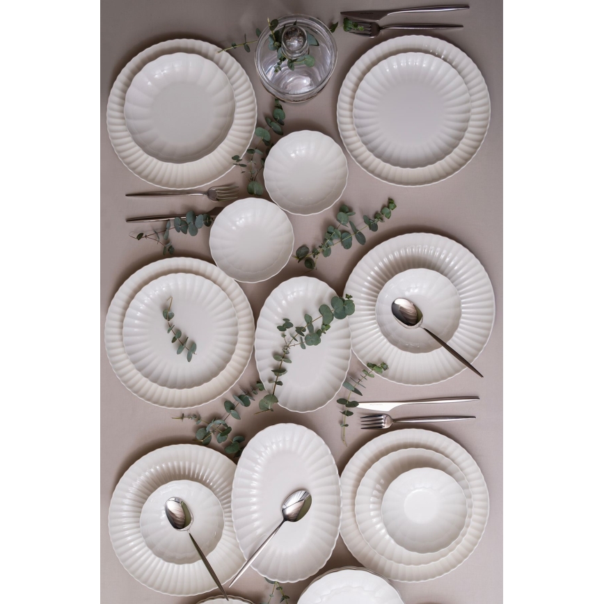 Zestaw obiadowy 52 szt. biały/porcelana