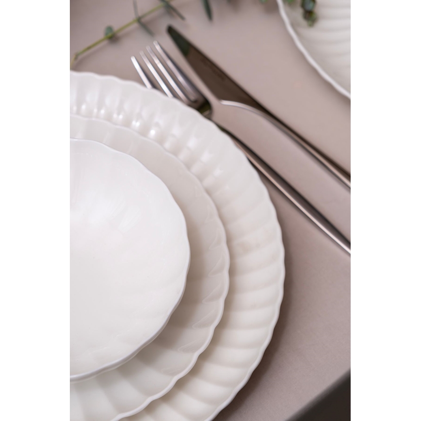Zestaw obiadowy 52 szt. biały/porcelana