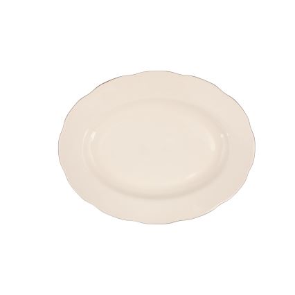 Zestaw obiadowy 83 szt. biały/miedziany/porcelana