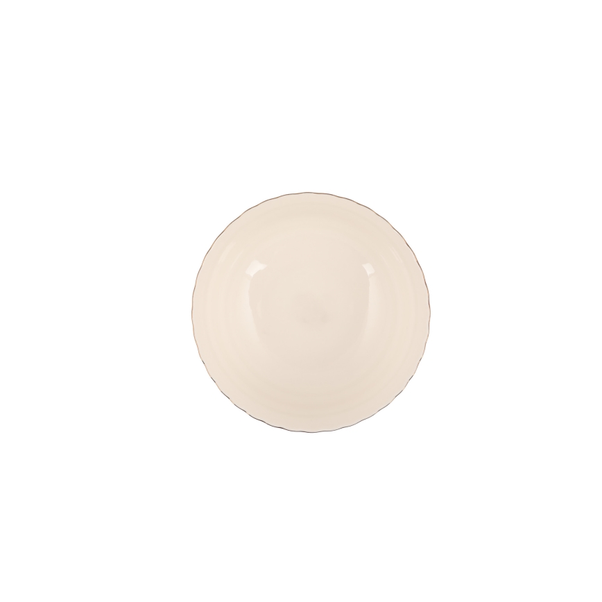 Zestaw obiadowy 83 szt. biały/miedziany/porcelana