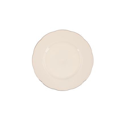 Zestaw obiadowy 83 szt. biały/miedziany/porcelana