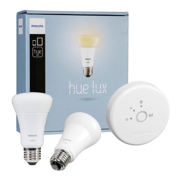 Zestaw podstawowy Philips Hue LUX 2xE27/9W/230V + urządzenie do podłączenia - Hue BRIDGE