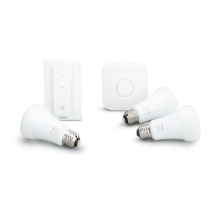 Zestaw podstawowy Hue Philips 3xE27/9W + urządzenie do łączenia 2700K