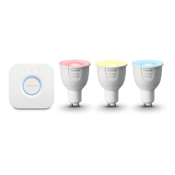 Zestaw podstawowy Philips Hue STARTER KIT 3xGU10/6,5W + zařízení k propojení 