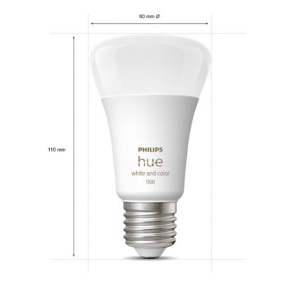 Zestaw podstawowy Philips Hue WHITE AND COLOR AMBIANCE 2×E27/9W/230V 2000-6500K + urządzenie łączące