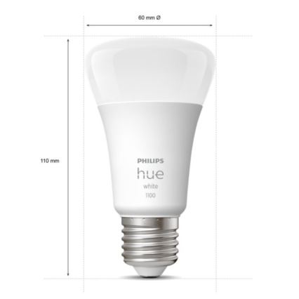 Zestaw podstawowy Philips Hue WHITE 2×E27/9,5W 2700K + urządzenie połączeniowe