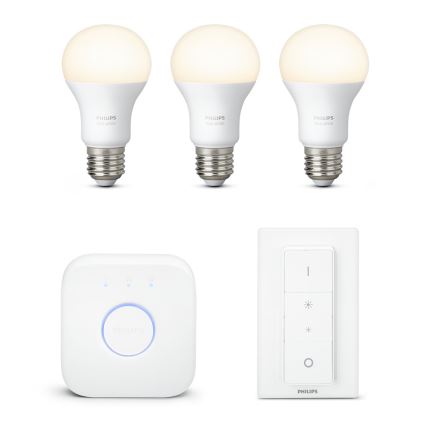 Zestaw podstawowy Philips Hue WHITE 3xE27/9W/230V