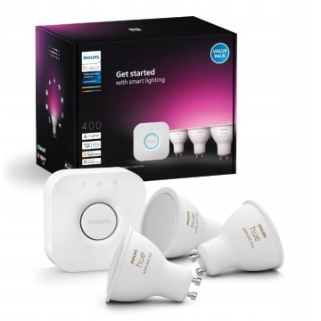 Zestaw podstawowy Philips Hue White and Color Ambiance 3x GU10/4,2W/230V 2200–6500K + Hue Bridge
