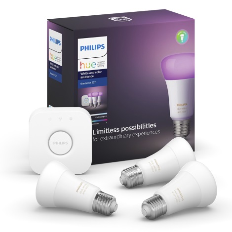 Zestaw podstawowy Philips Hue WHITE AND COLOR AMBIANCE 3xE27/9,5W/230V 2000-6500K