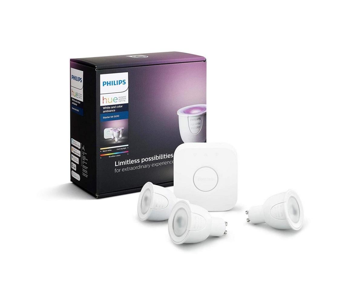 Zestaw podstawowy Philips Hue WHITE AND COLOR AMBIANCE 3xGU10/6,5W/230V 2000-6500K