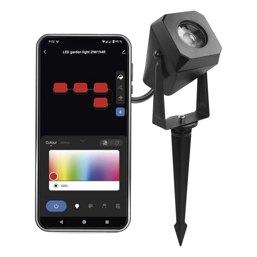 LED RGBIC Ściemnialna lampa zewnętrzna GoSmart - rozszerzenie LED/1,5W/230V 3000-6500K IP65 Wi-Fi Tuya