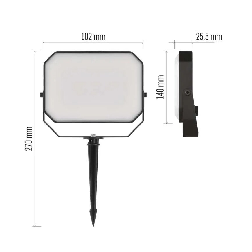 LED RGBIC Ściemnialny zewnętrzny reflektor GoSmart - rozszerzenie LED/4W/230V 3000-6500K IP65 Wi-Fi Tuya