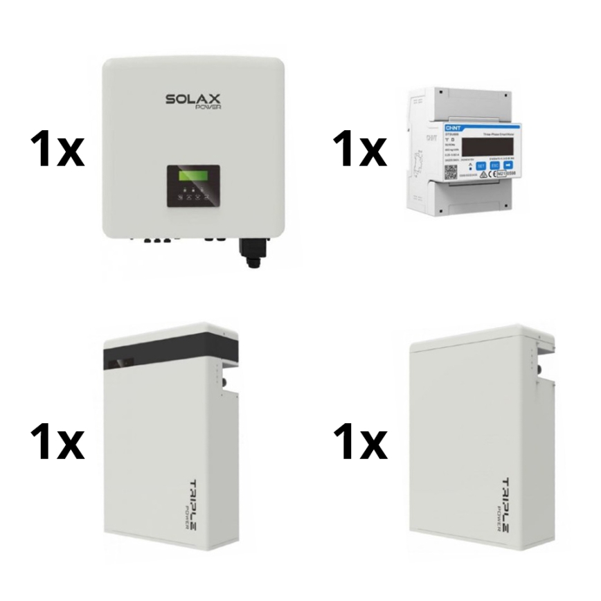 Zestaw solarny: 10kW SOLAX przetwornik 3p + 11,6 kWh TRIPLE Power baterie V2 + miernik elektryczny 3p