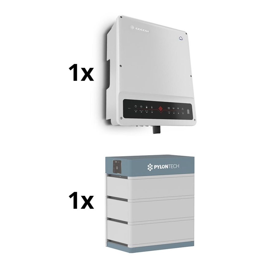 Zestaw solarny GOODWE-10kW Konwerter hybrydowy GOODWE 3f+10,65kWh akumulator PYLONTECH