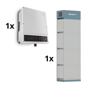 Zestaw solarny GOODWE - 10kW przetwornica hybrydowa GOODWE 3p+ akumulator 14,2 kWh PYLONTECH H2