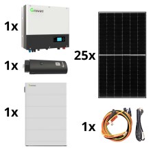 Zestaw solarny GROWATT: 10kWp JINKO + przetwornica hybrydowa 3p + akumulator 10,24 kWh