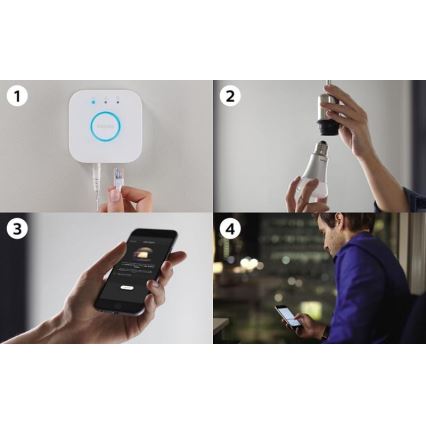 Zestaw startowy Philips Hue White 3xE27/9W 2700K + mostek Hue i ściemniacz