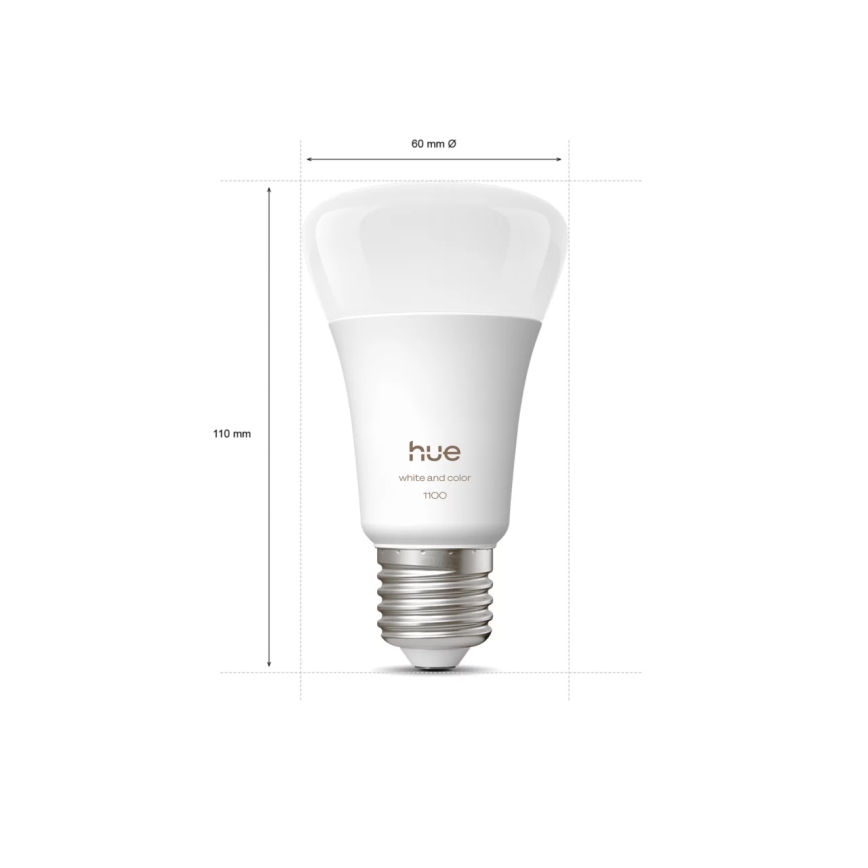Zestaw podstawowy Philips Hue WHITE AND COLOR AMBIANCE 2xE27/8,1W 1000-20000K  + urządzenie łączące